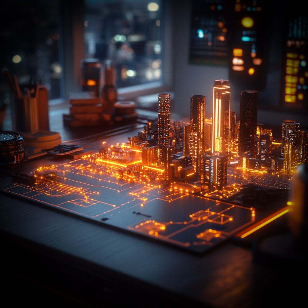 CINEMAGIC illuminated cityscape