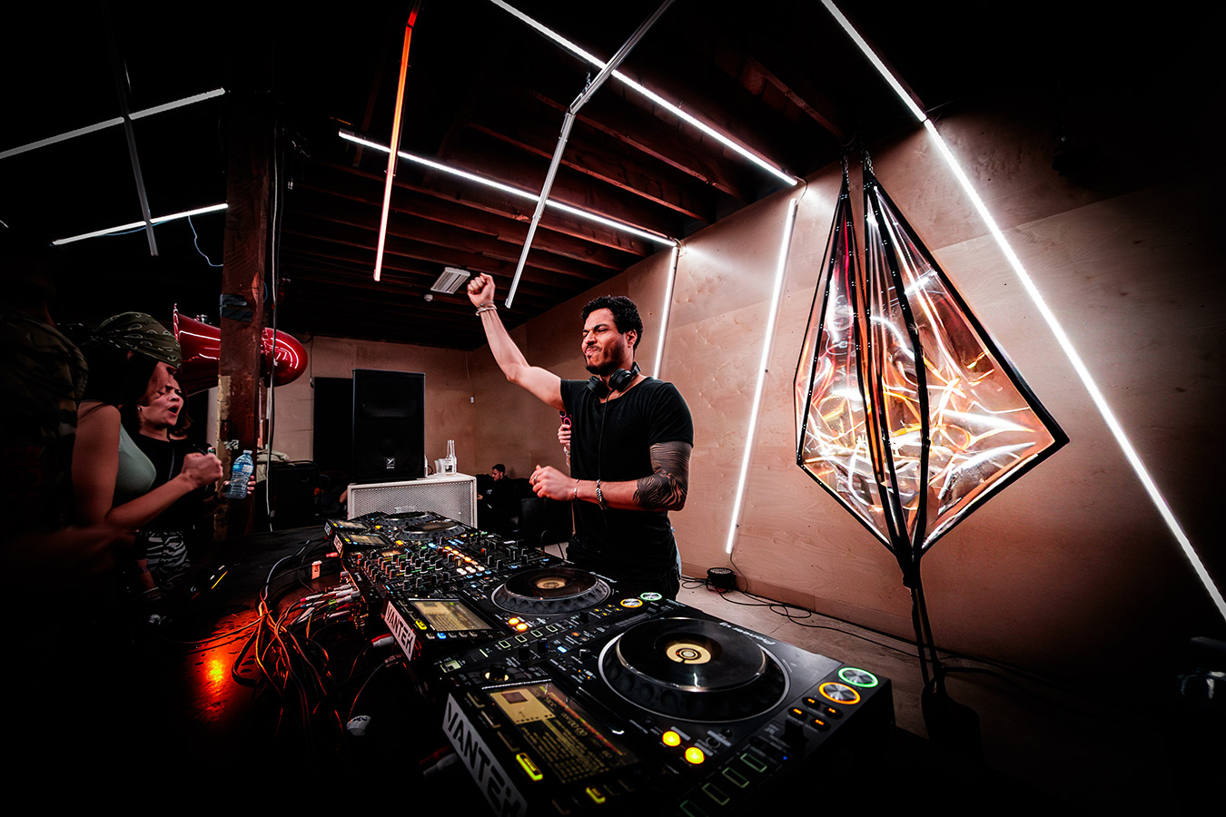 Electronic music night lit by CINEMAGIC in Vancouver